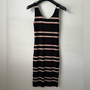 RW&CO Midi Dress, Stripped, Size Small